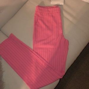 Baby pink striped trousers